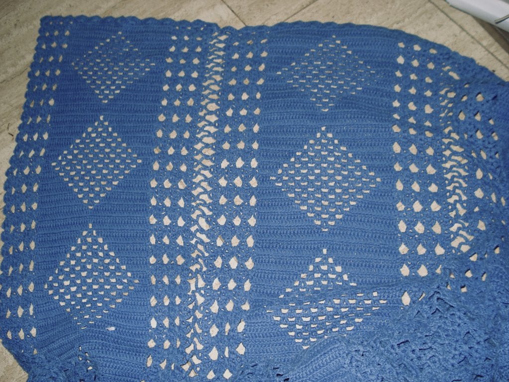 nieuw gehaakte katoenen woondeken sprei 1.60x2.25 cm, Katoen, Overige kleuren, Woondeken, Ophalen of Verzenden