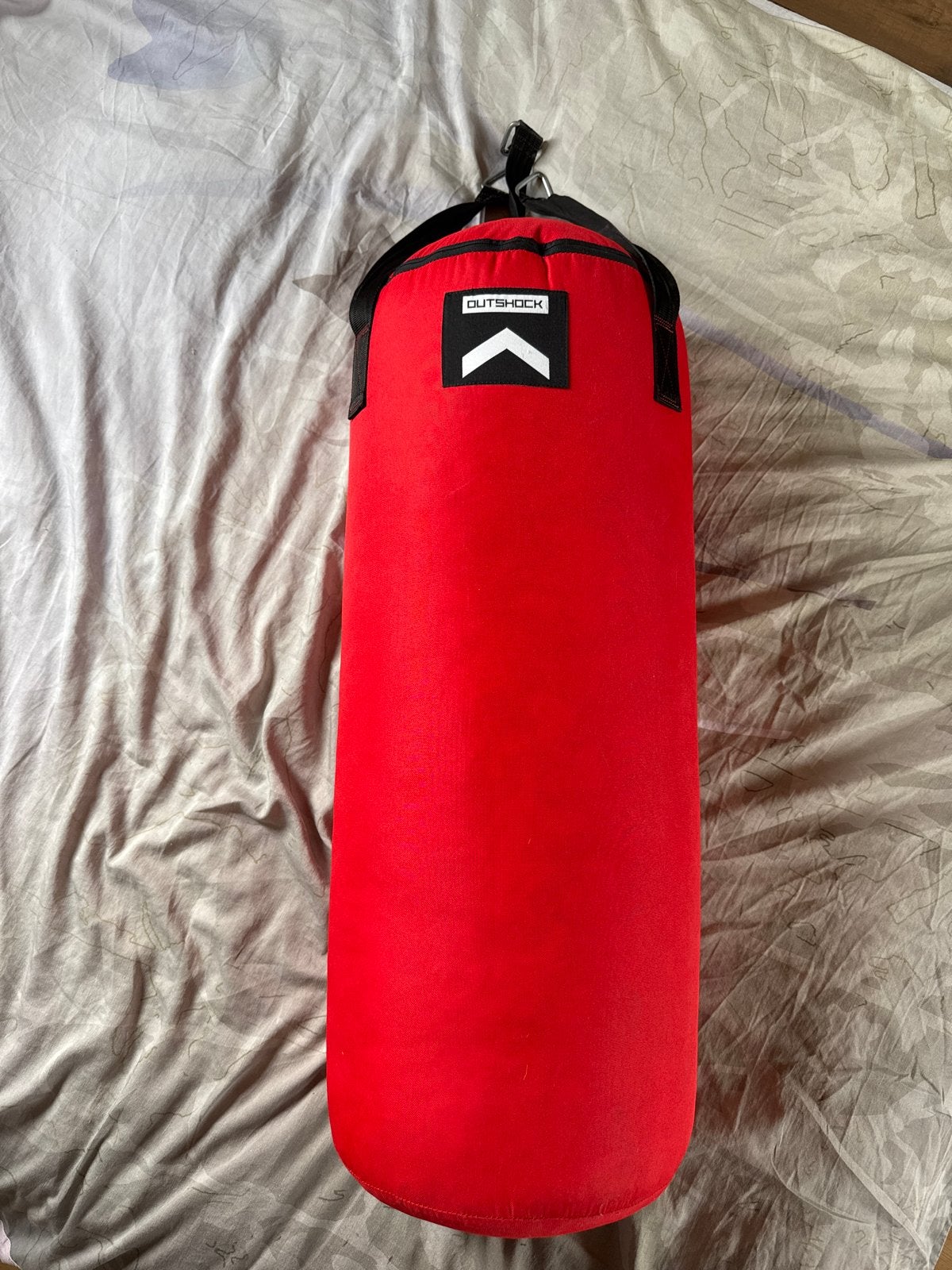 Rode Outshock bokszak - Ideaal voor training, Sport en Fitness, Boksen, Ophalen, Gebruikt, Bokszak