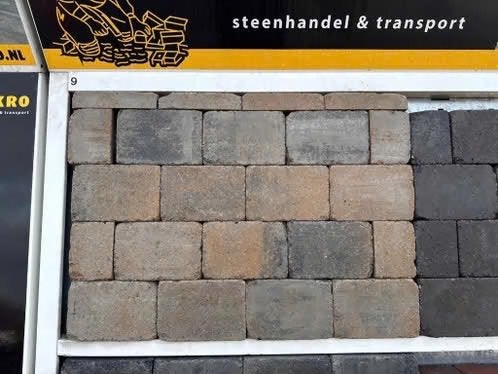 stonique trommel 21x14x7 musselkalk trommelsteen, Klinkers, Nieuw, Ophalen of Verzenden, 10 m² of meer