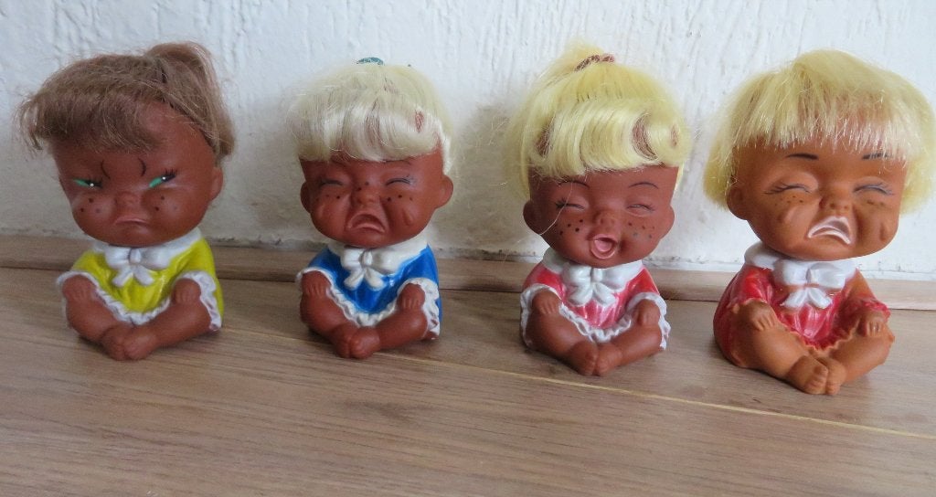4 Anekona Hawai poppen Jaren 70 Vintage, Verzamelen, Ophalen of Verzenden, Zo goed als nieuw