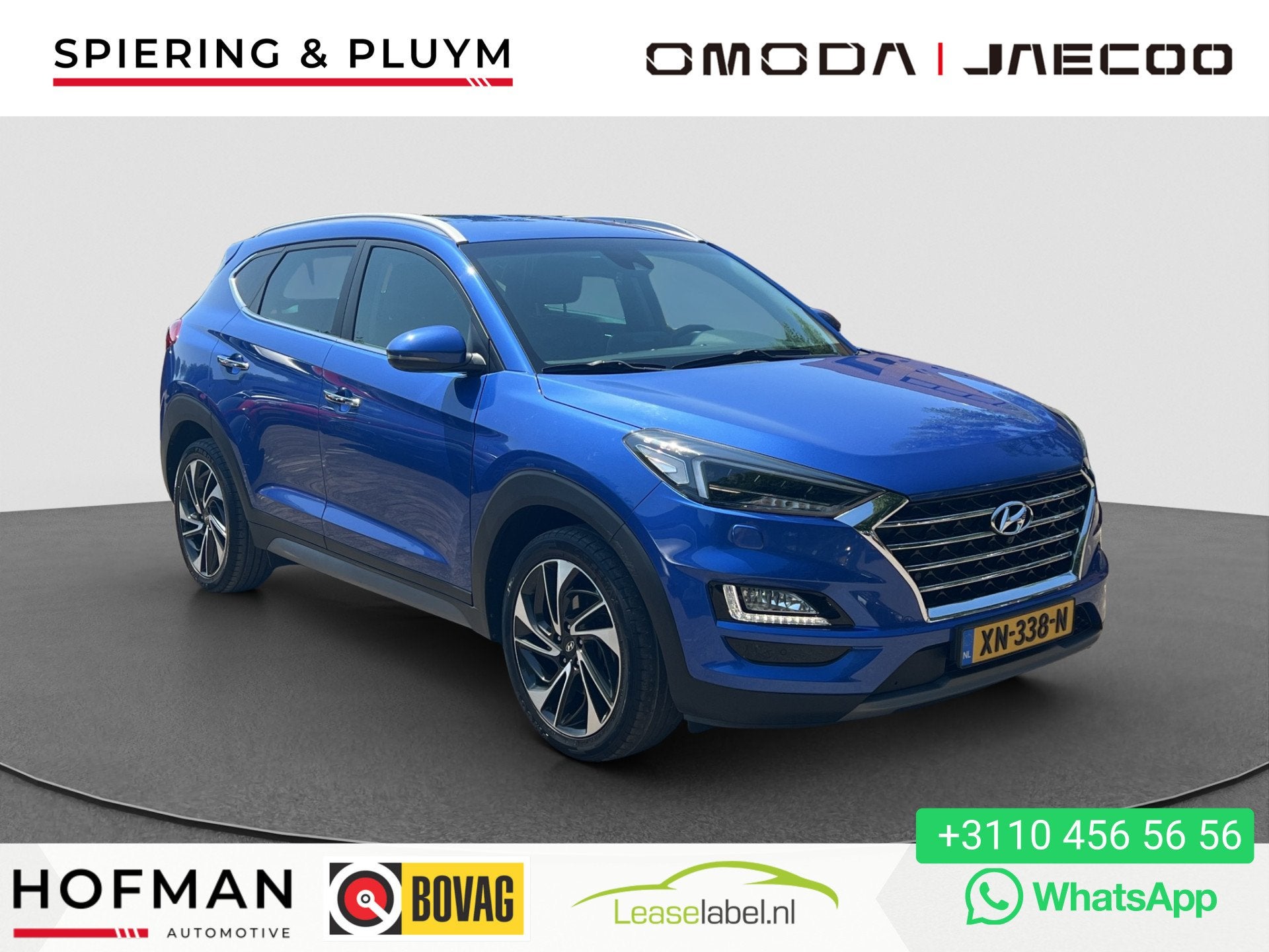 Hyundai Tucson 1.6 T-GDI Premium | Carplay | Leder | Stoelve, Auto's, Gebruikt, 4 cilinders, Blauw, Bedrijf