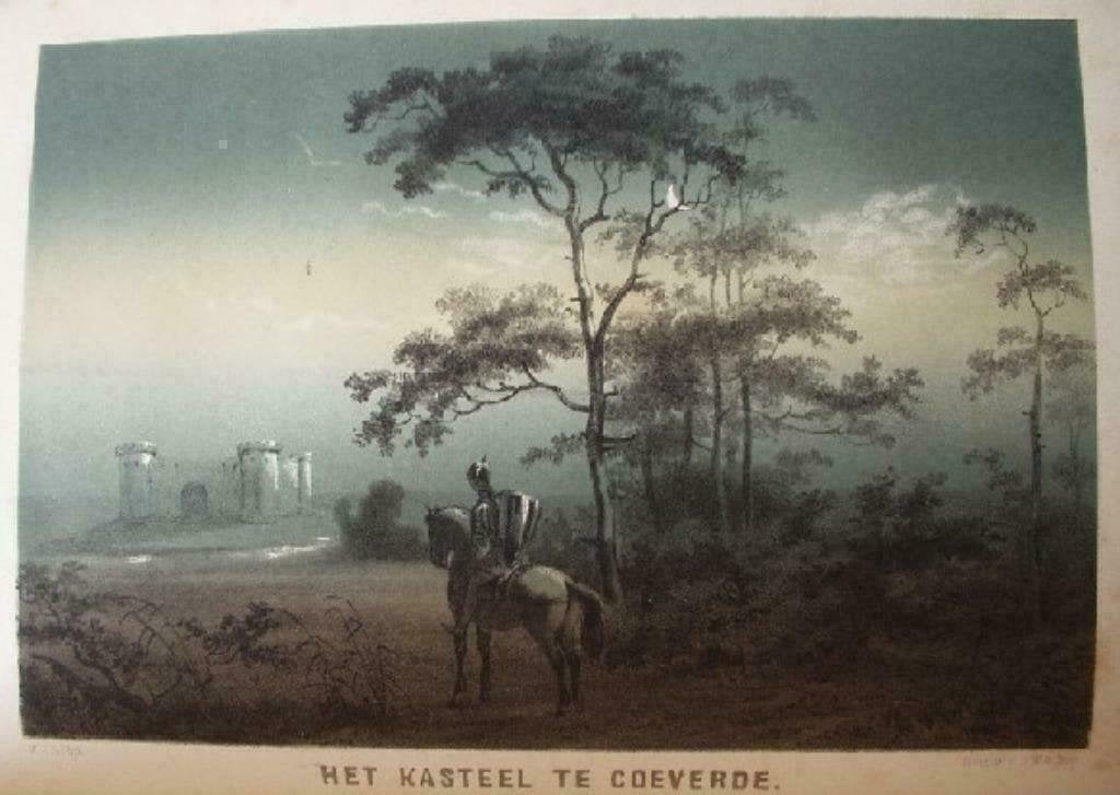 10 / Coevorde    het Kasteel  Litho 1854, Antiek en Kunst, Ophalen of Verzenden