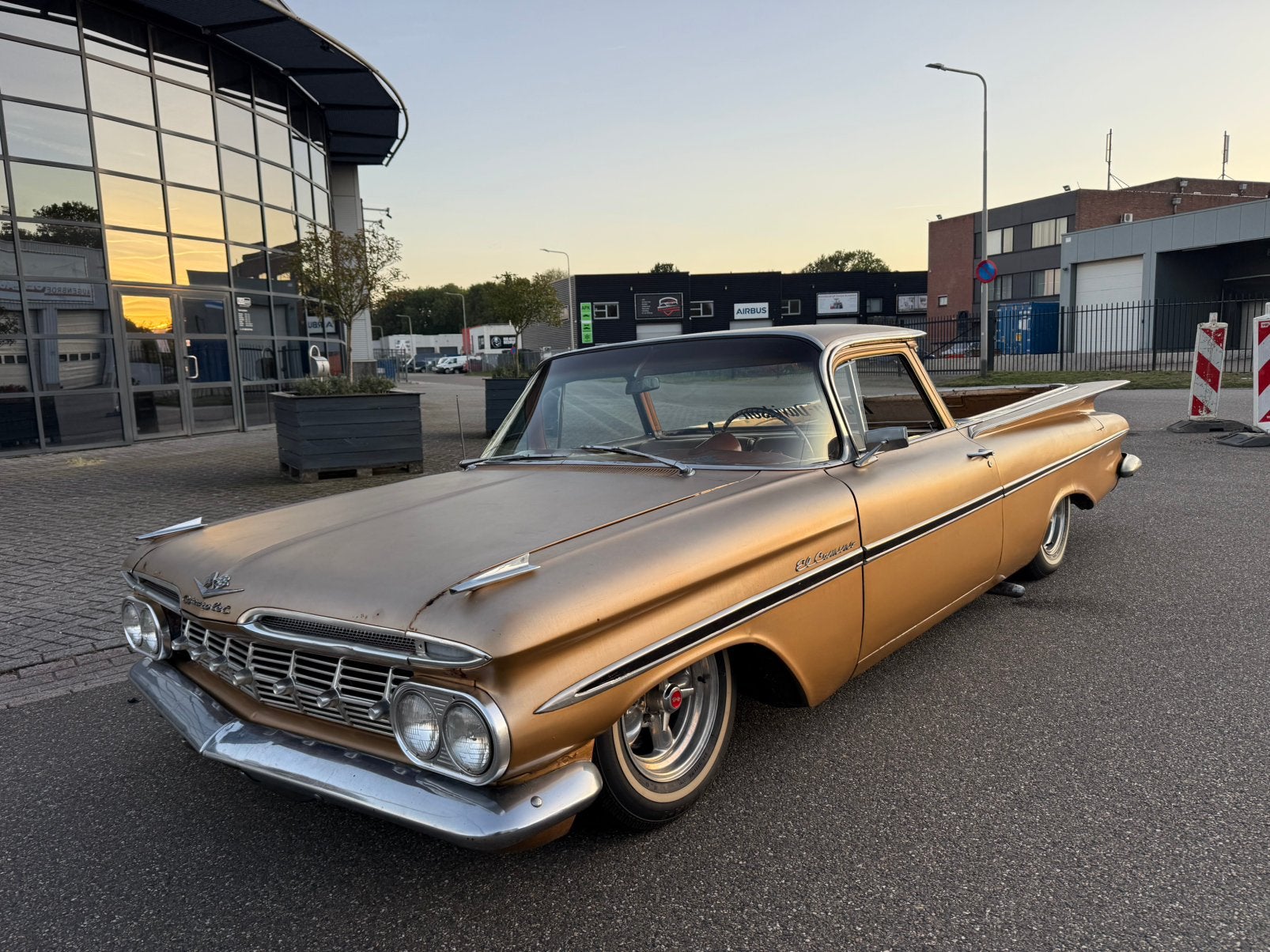 1959 Chevrolet El Camino Patina Ratrod Hotrod Airride, Auto's, Achterwielaandrijving, Zwart, Overige bekleding, Bedrijf