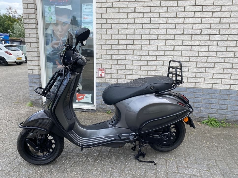 DIKKE VESPA SPRINT S 45KM BROM PORSCHE AGAAT GRIJS CARBON 20, VESPA, Onbekend, Onbekend