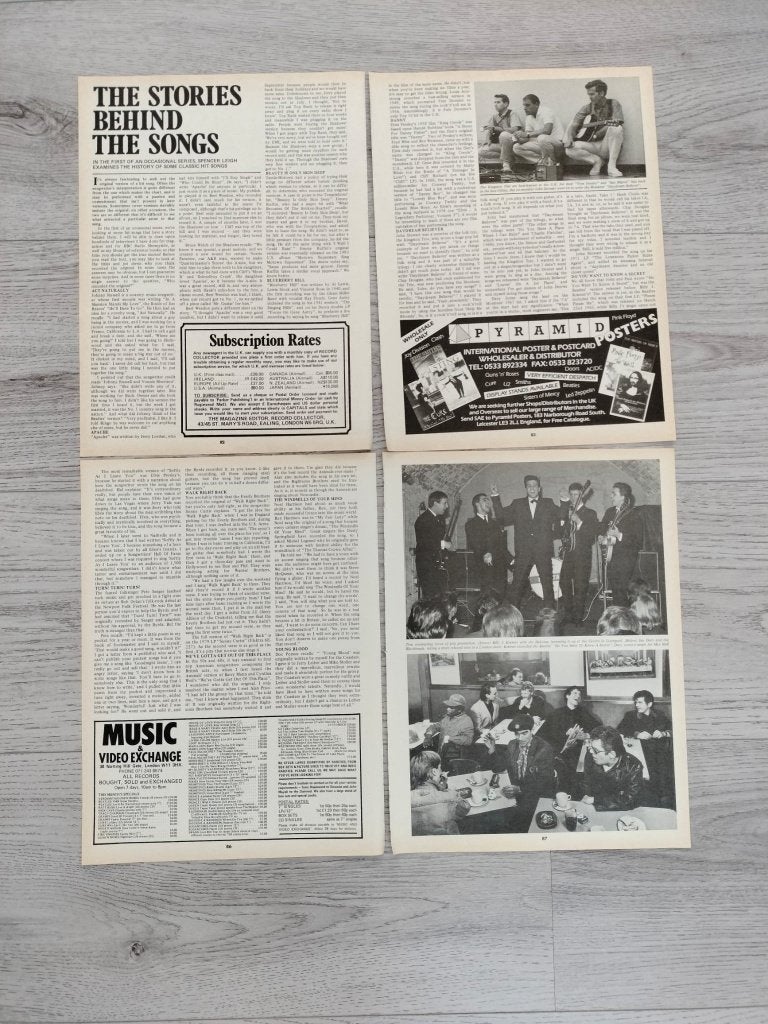 The story behind the songs 6-pagina’s Record Collector UK, Verzenden, Gebruikt, Boek, Tijdschrift of Artikel