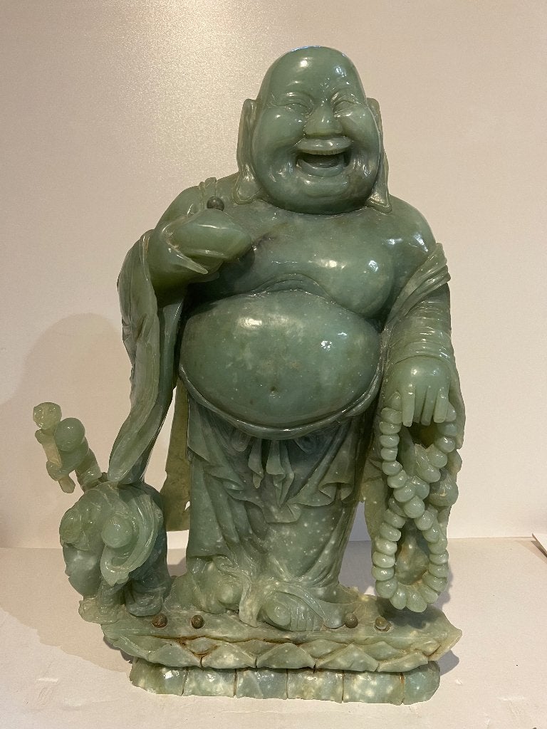 Jade Buddha, Steen/keramiek, Ophalen of Verzenden, Groen, 60 cm