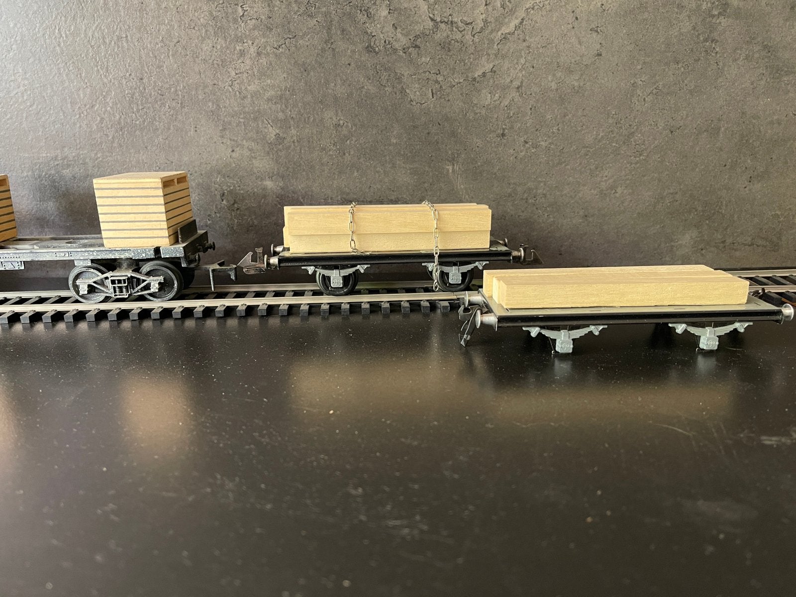 Drie goederenwagons spoor 0, Overige merken, Gelijkstroom of Wisselstroom, Wagon, Ophalen of Verzenden