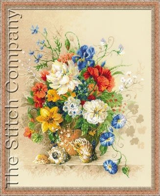 Borduurpakket boeker bloemen 100042, ., Nieuw, Ophalen of Verzenden, .