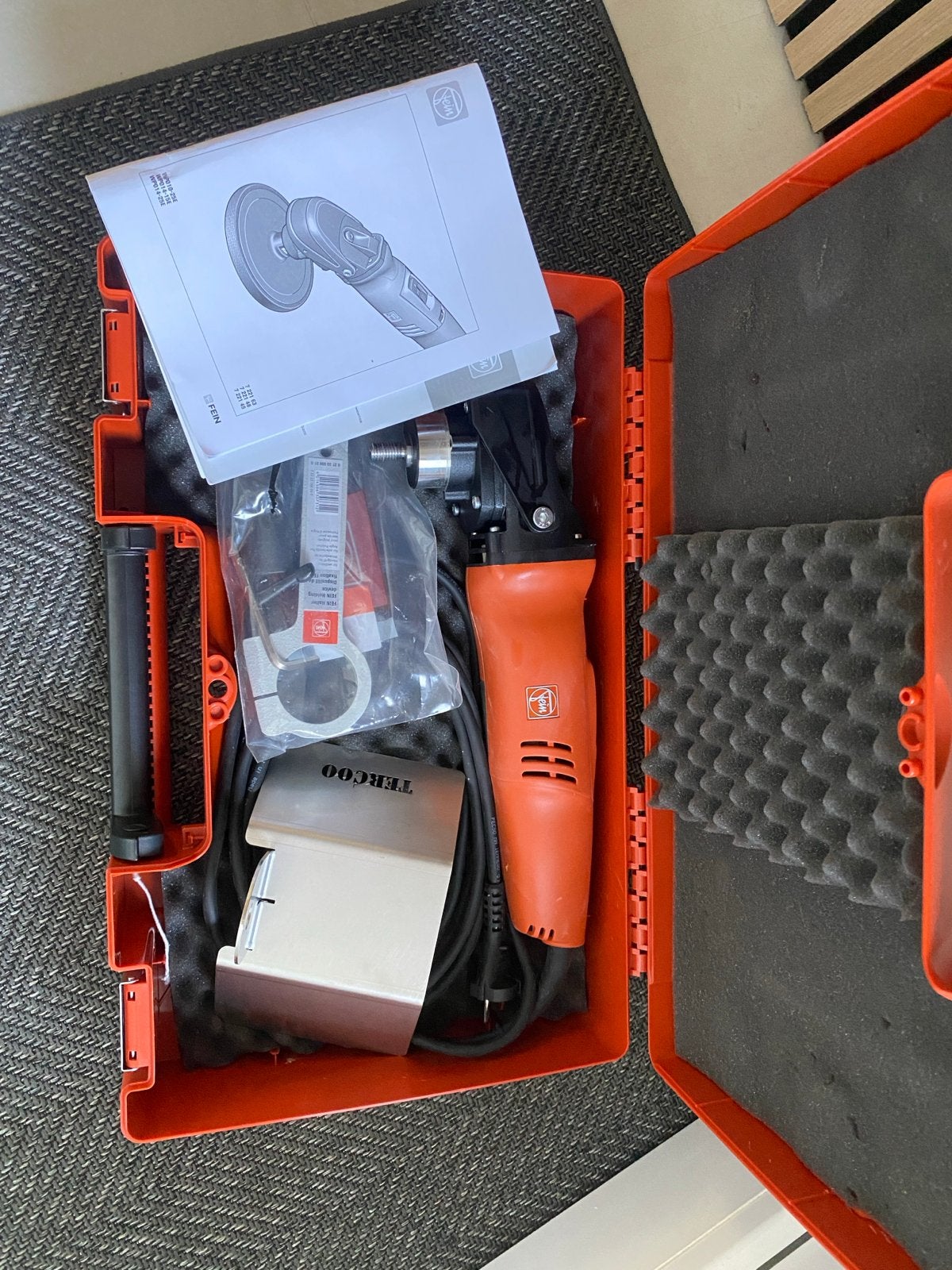 Fein WPO14-25E Polijstmachine met Tercoo Rotating Blaster, Ophalen of Verzenden, Zo goed als nieuw, 1200 watt of meer, Overige typen