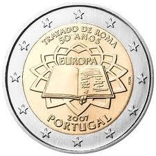 2 Euro Portugal 2007 - Verdrag van Rome (VVR) - UNC, Verzenden, Portugal, 2 euro, Losse munt