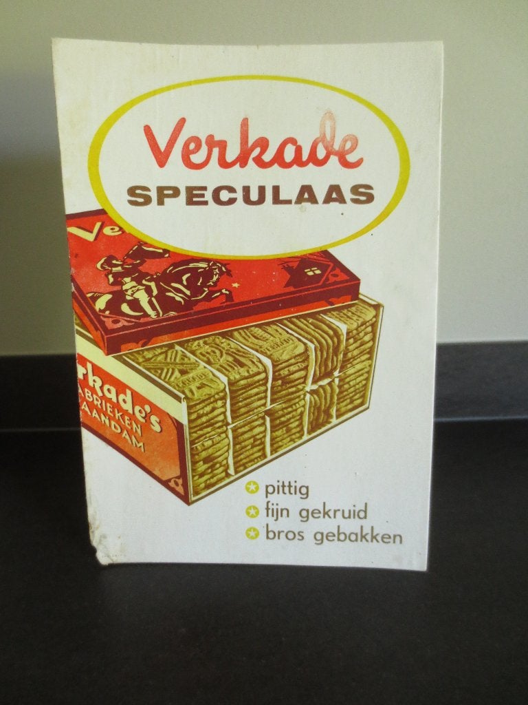 Verkade : Zeldzame Display (karton) Verkade Speculaas, Ophalen of Verzenden, Gebruikt, Reclamebord
