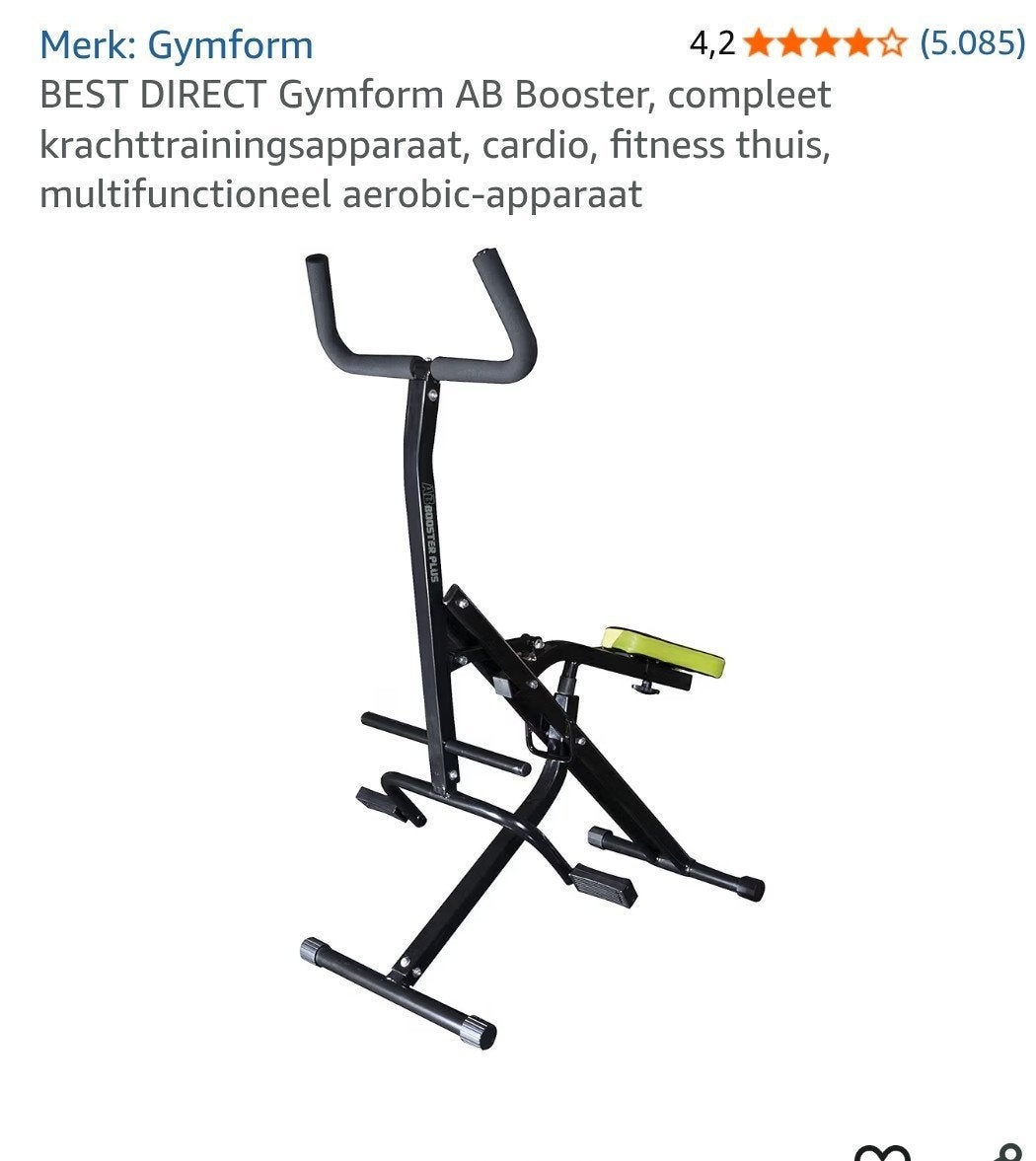Gymform AB Booster: Kracht, Cardio & Aerobic in één, Ophalen, Benen, Krachtstation