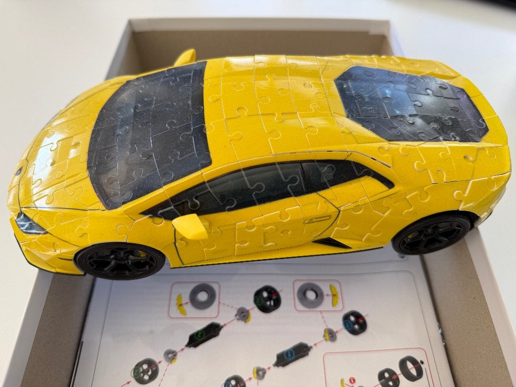 3d puzzel Lamborgini, Ophalen of Verzenden, Minder dan 500 stukjes, Zo goed als nieuw, Rubik's of 3D-puzzel