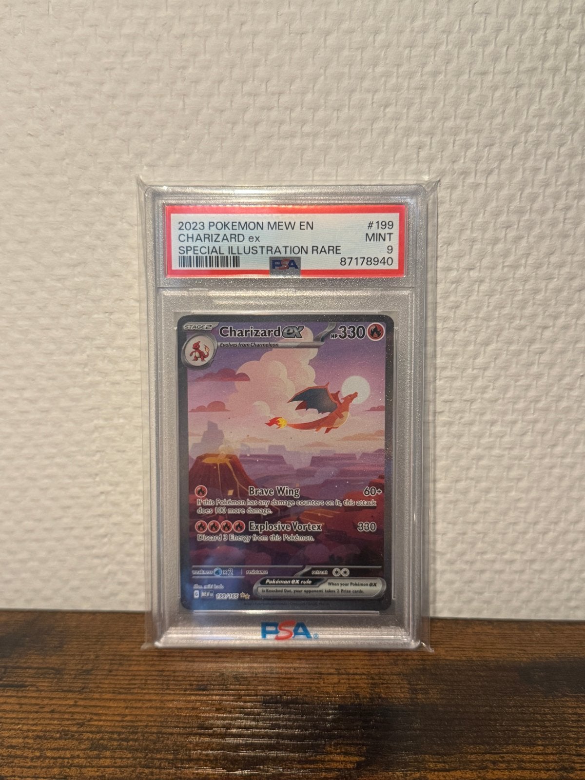 PSA 9 Charizard ex Special Illustration Rare 2023, Ophalen, Zo goed als nieuw, Losse kaart