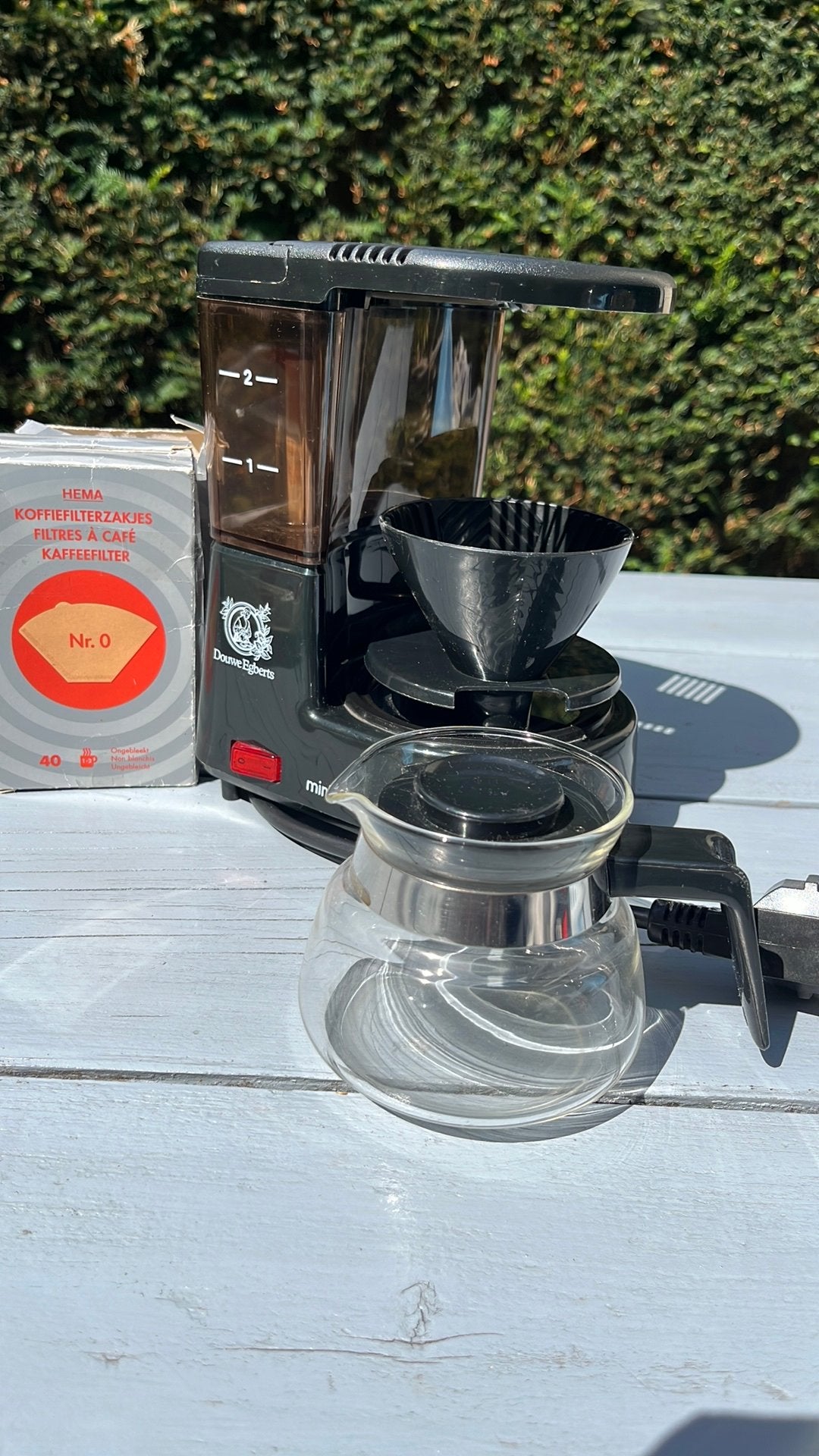 Mini koffiezetapparaat Douwe Egberts met filters, Witgoed en Apparatuur, Koffiezetapparaten, Ophalen of Verzenden, Gebruikt, Overige modellen