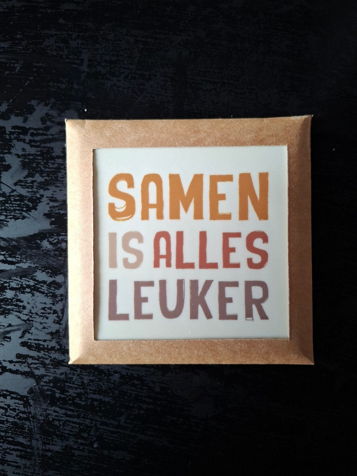 leuk tegeltje met tekst, Tegeltje, Ophalen of Verzenden, Nieuw