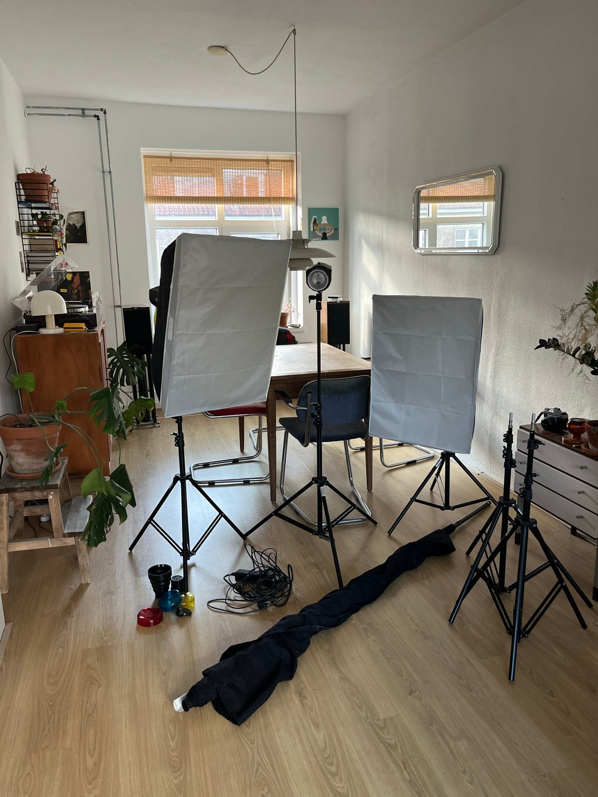 Complete fotostudio set: Falcon Eyes SS-150D, softboxen, etc, Audio, Tv en Foto, Ophalen, Gebruikt, Complete fotostudio, Draadloos