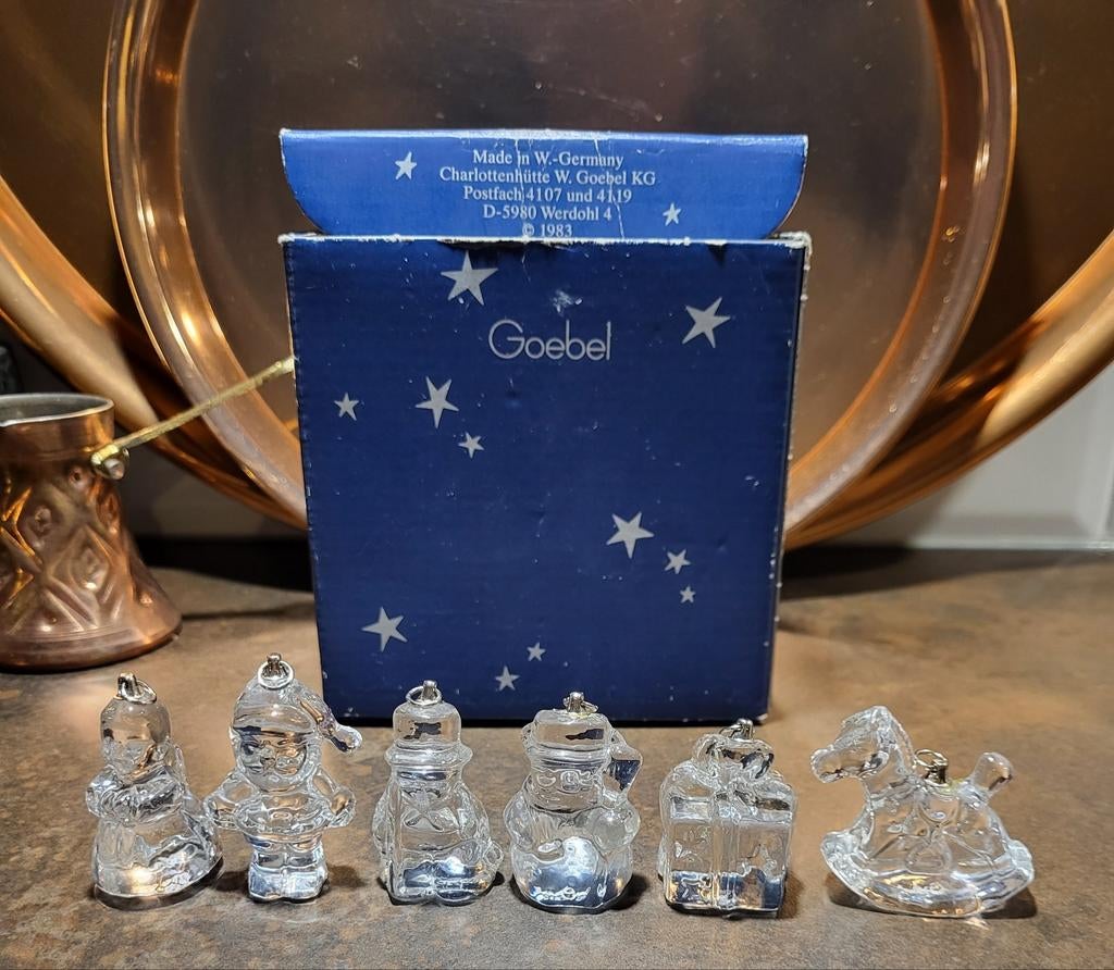 6 glazen kersthangers van Goebel, Diversen, Kerst, Ophalen of Verzenden