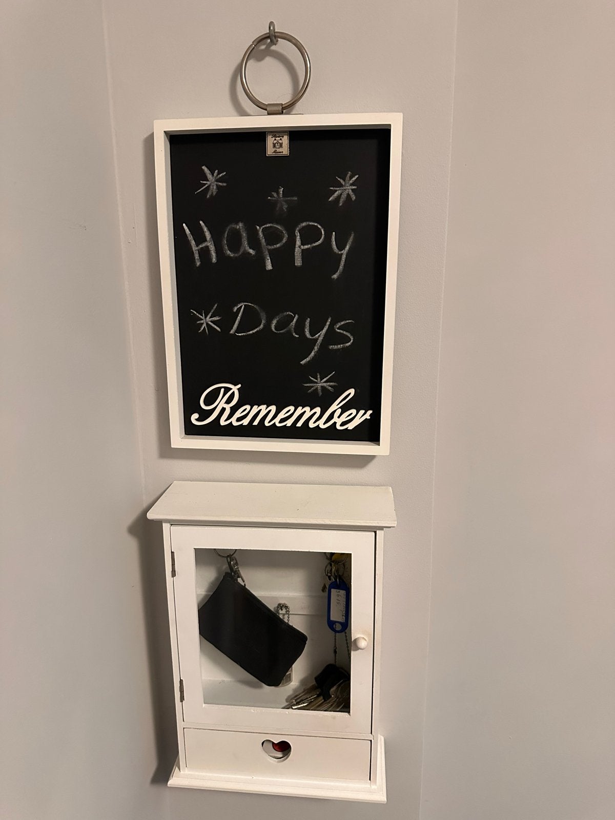 Riviera Maison klein (memo) krijtbord 'Happy Days Remember', Hout, Gebruikt, Ophalen of Verzenden, Landelijk