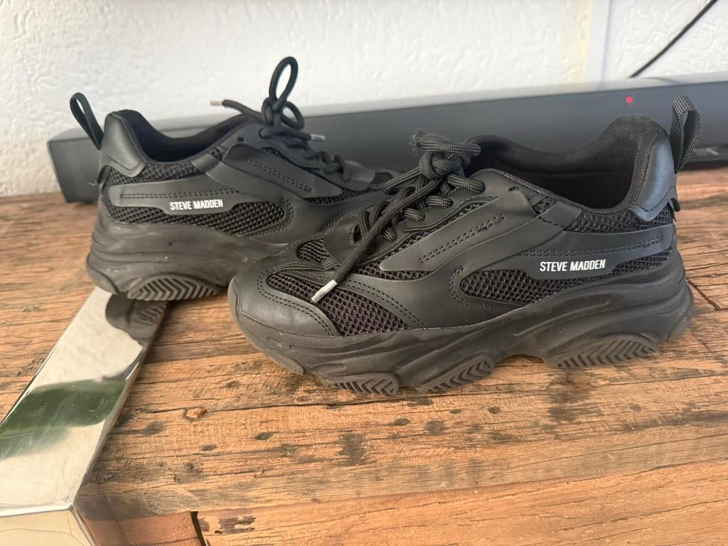 Steve Madden sneakers, Zwart, Ophalen of Verzenden, Sneakers of Gympen, Gedragen