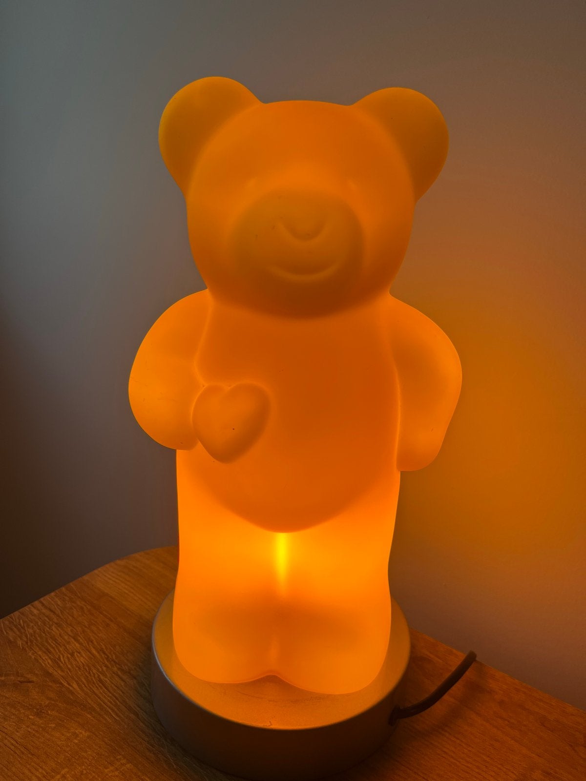 Leuke oranje beertjeslamp - sfeerlamp, Ophalen, Kunststof, Oranje, Kinderlamp
