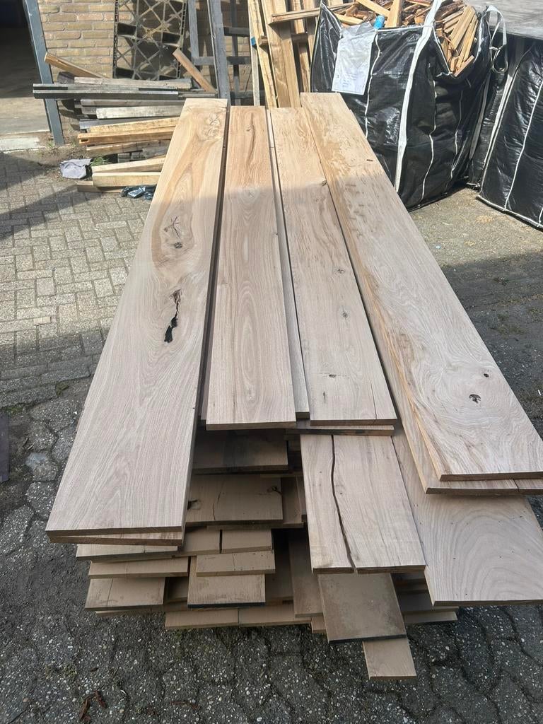 Eiken planken b keus 20 mm dikte, Tuin en Terras, Palen, Balken en Planken, Ophalen of Verzenden, Zo goed als nieuw, 250 cm of meer