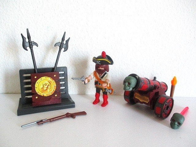 playmobil boekenier met kanon 6163, Pirates, Complete set, Ophalen of Verzenden, Zo goed als nieuw