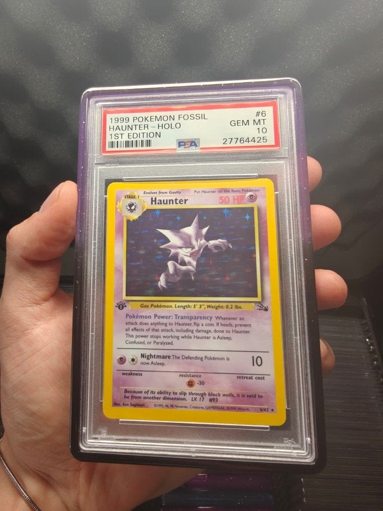 Pokemon Fossil 1st edition Haunter holo PSA10, Hobby en Vrije tijd, Verzamelkaartspellen | Pokémon, Ophalen of Verzenden, Zo goed als nieuw