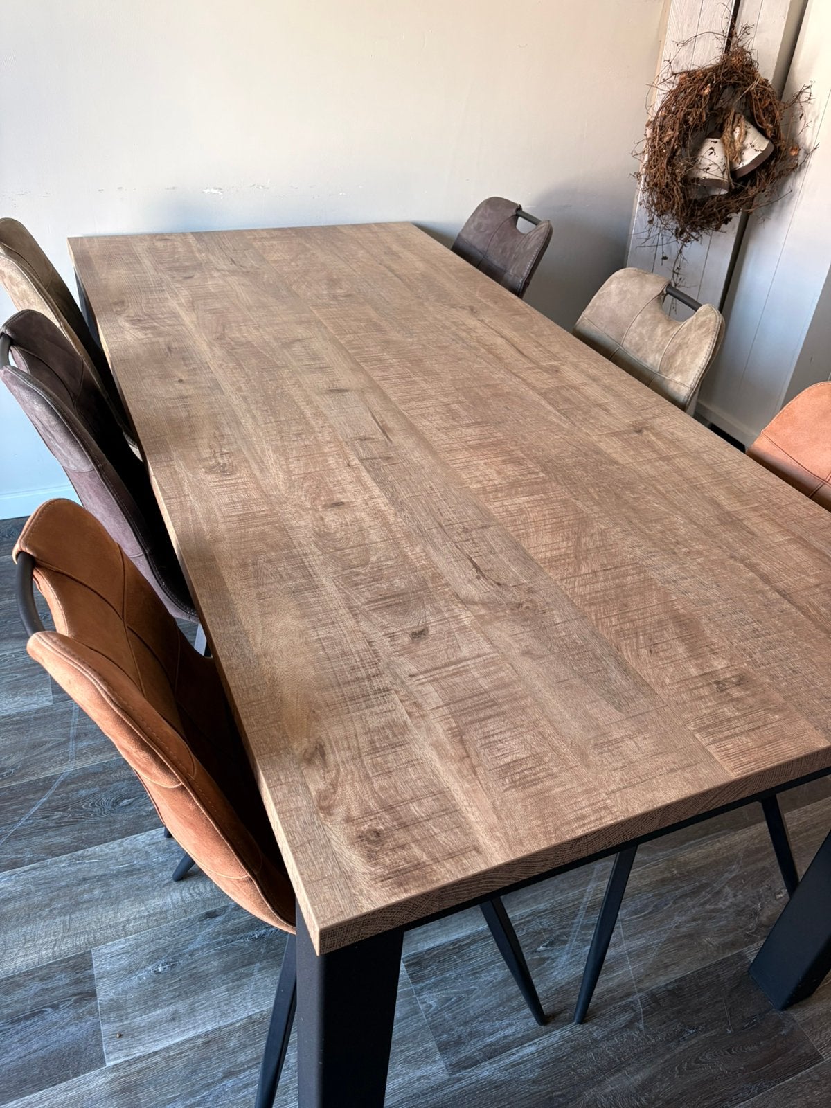 Eethoek met 6 stoelen, Huis en Inrichting, Ophalen, Zo goed als nieuw, 4 tot 6 stoelen