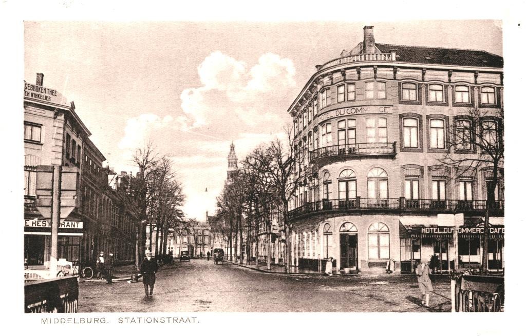 700772 Middelburg Z 1930 Stationtraat Postzegel Afgeweekt