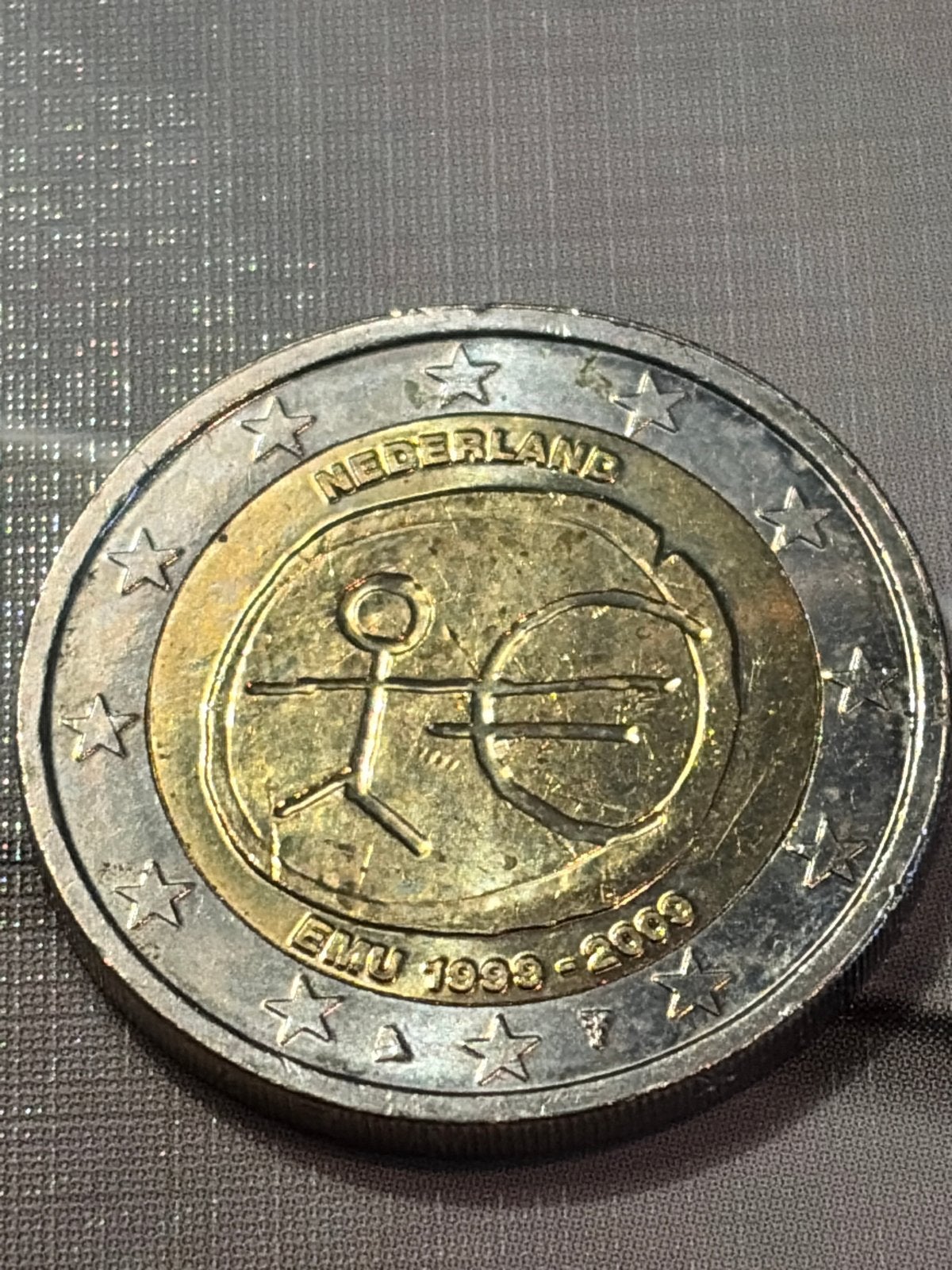 2 Euro Herdenkingsmunt EMU 1999-2009 Nederland, Ophalen of Verzenden, 2 euro, Losse munt