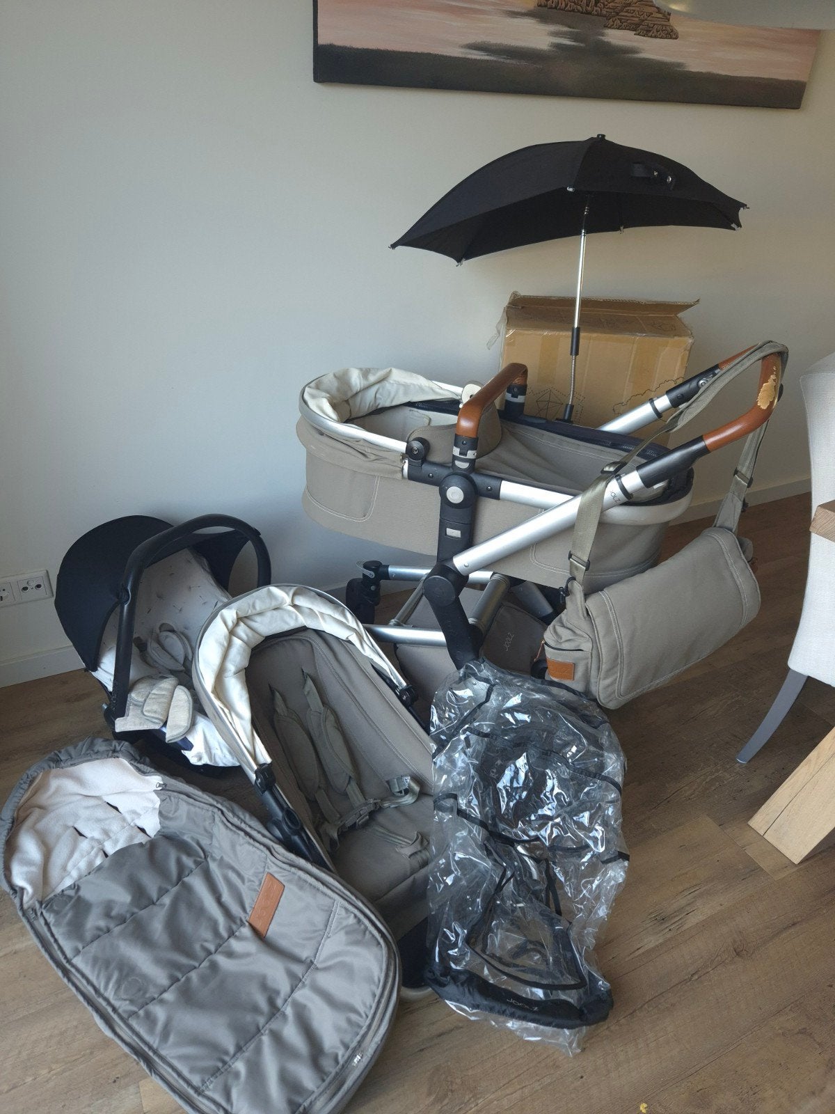 Joolz kinderwagen met veel accessoires en Maxi-Cosi, Gebruikt, Combiwagen, Verstelbare duwstang, Ophalen