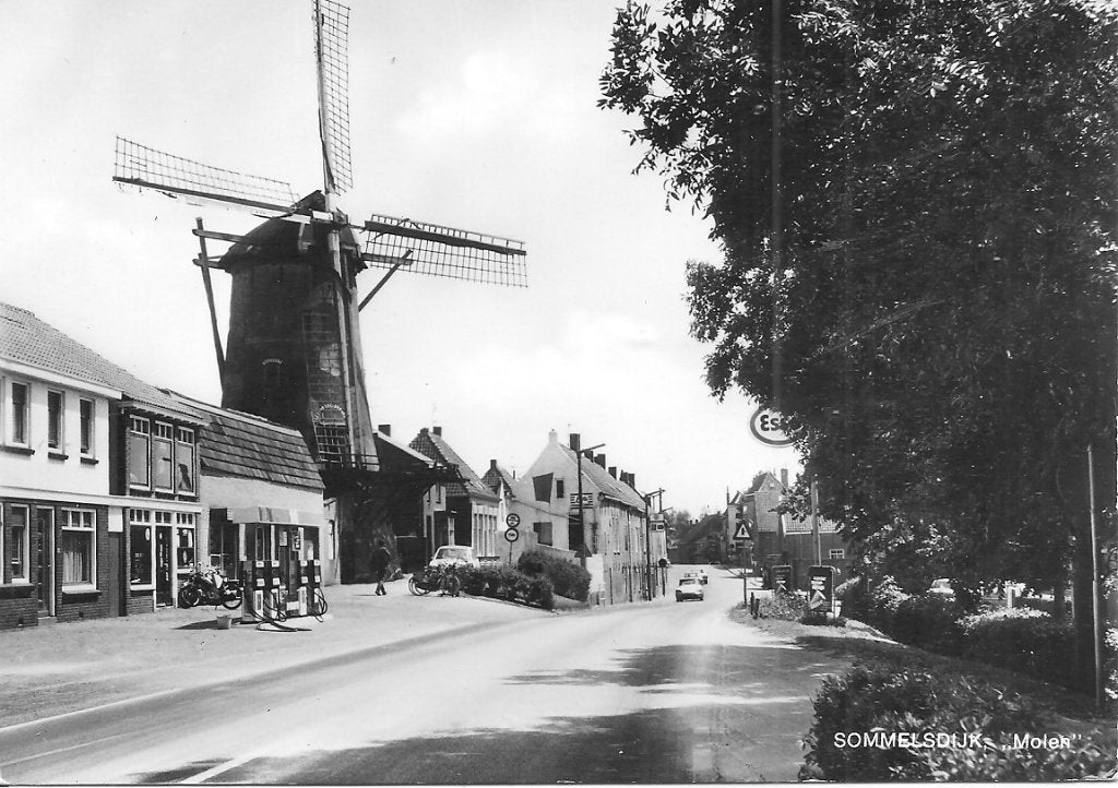 Ansichtkaart Sommelsdijk, Molen -, Ophalen of Verzenden, 1960 tot 1980, Ongelopen, Zuid-Holland