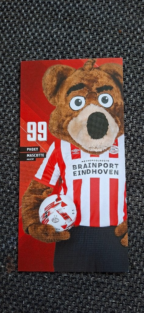 Spelerskaart; Phoxy mascotte # PSV Eindhoven, Ophalen of Verzenden, Nieuw, PSV, Spelerskaart
