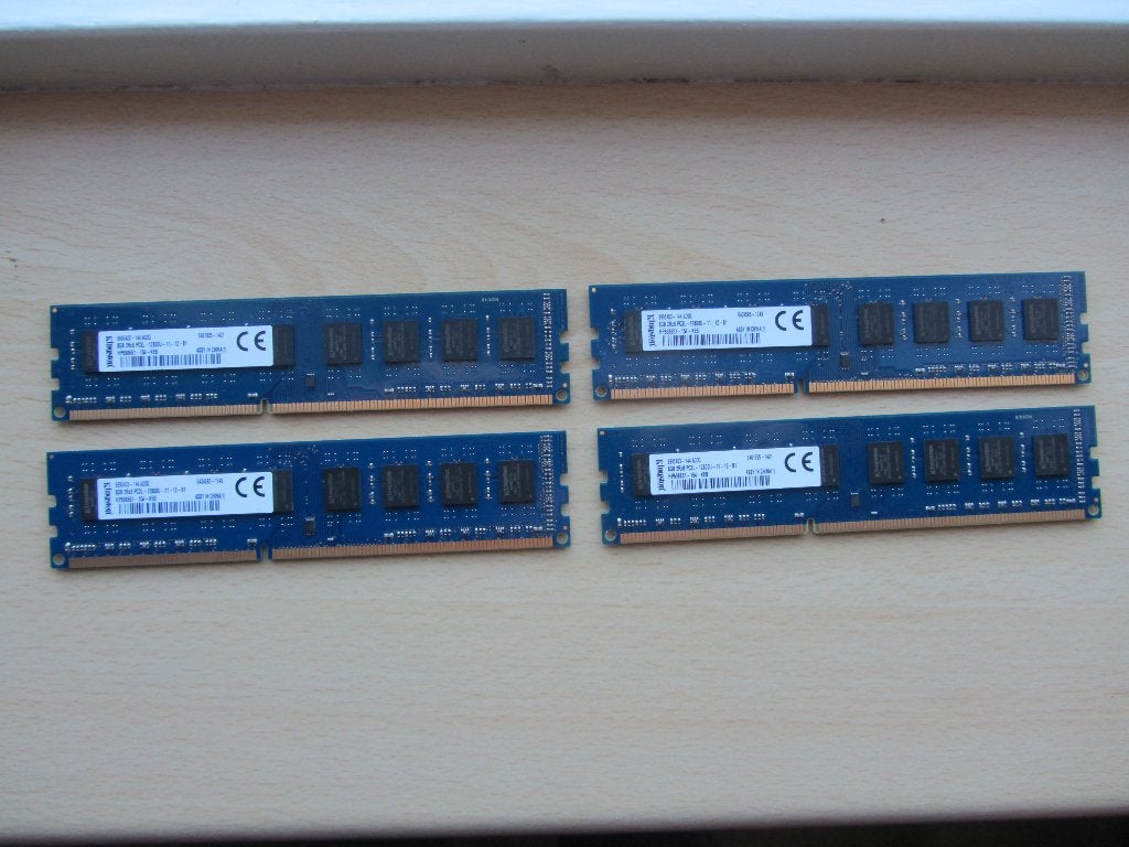 4x Kingston 8GB PC3-12800 DDR3-1600MHz non-ECC Unbuffered CL, 8 GB, DDR3, Ophalen of Verzenden, Desktop