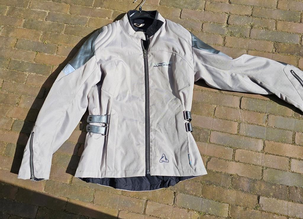 Macna motorjack dames - Lichtgrijs, maat S, Ophalen of Verzenden, Dames, Jas | textiel, Macna