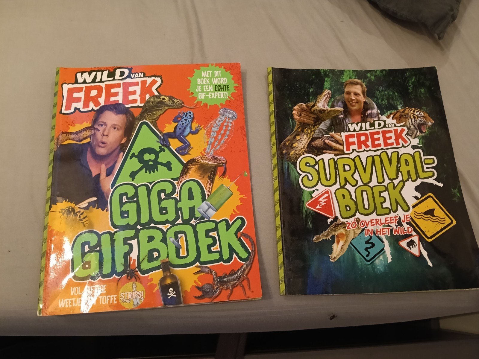 Wild van Freek: Giga Gifboek & Survival Boek (2 boeken), Boeken, Ophalen, Zo goed als nieuw, Freek Vonk, Non-fictie