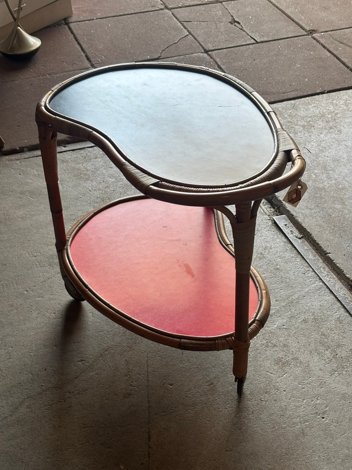 Serveerwagen / bijzettafel jaren 50, Gebruikt, Rond, 55 tot 75 cm, Ophalen