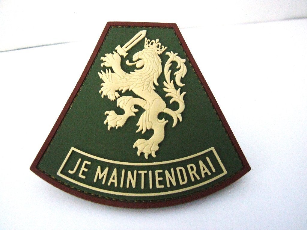 Embleem,Patch,PVC,Mouw,Leeuw,Nederland,WWII,Jungle,Green, Verzamelen, Verzenden, Landmacht, Nederland, Embleem of Badge
