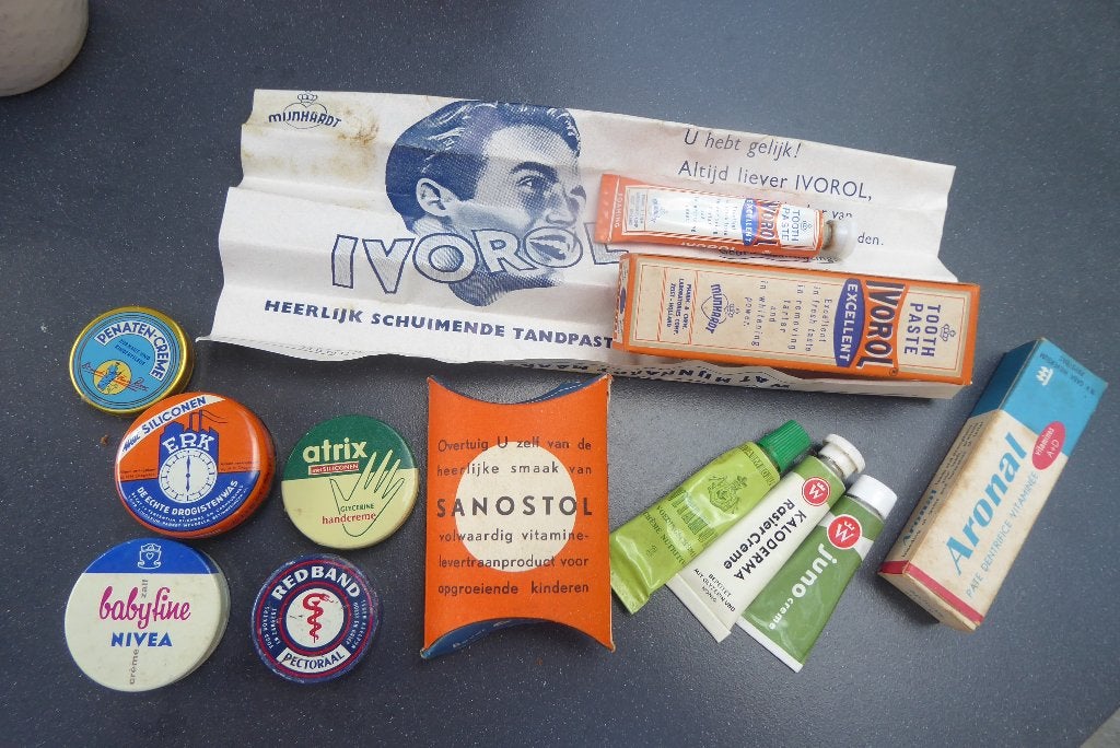 vintage monster blikjes en tubes, Ophalen of Verzenden
