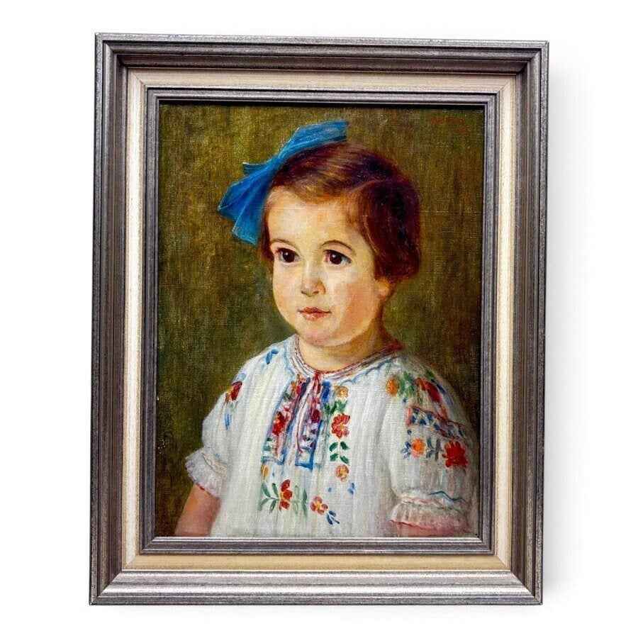 Herman van der Haar (1867-1938) - Meisjesportret, Ophalen of Verzenden