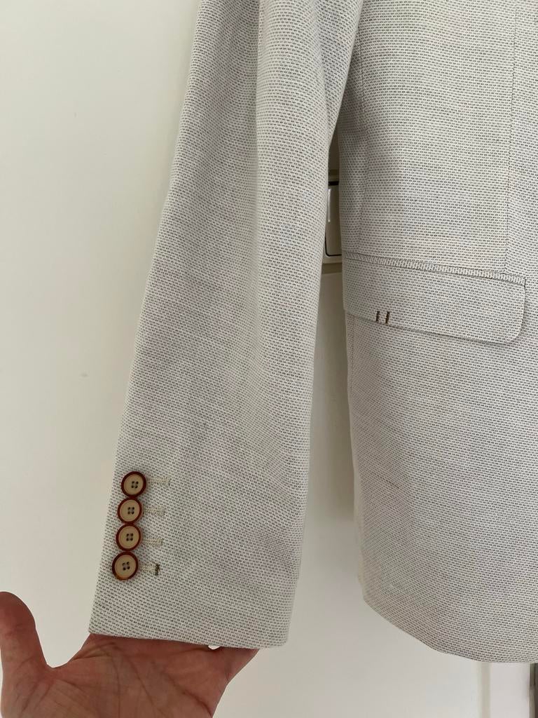 Zara Man krem Pak - Maat 42, Kleding | Heren, Ophalen of Verzenden, Zo goed als nieuw, Maat 46 (S) of kleiner, Grijs