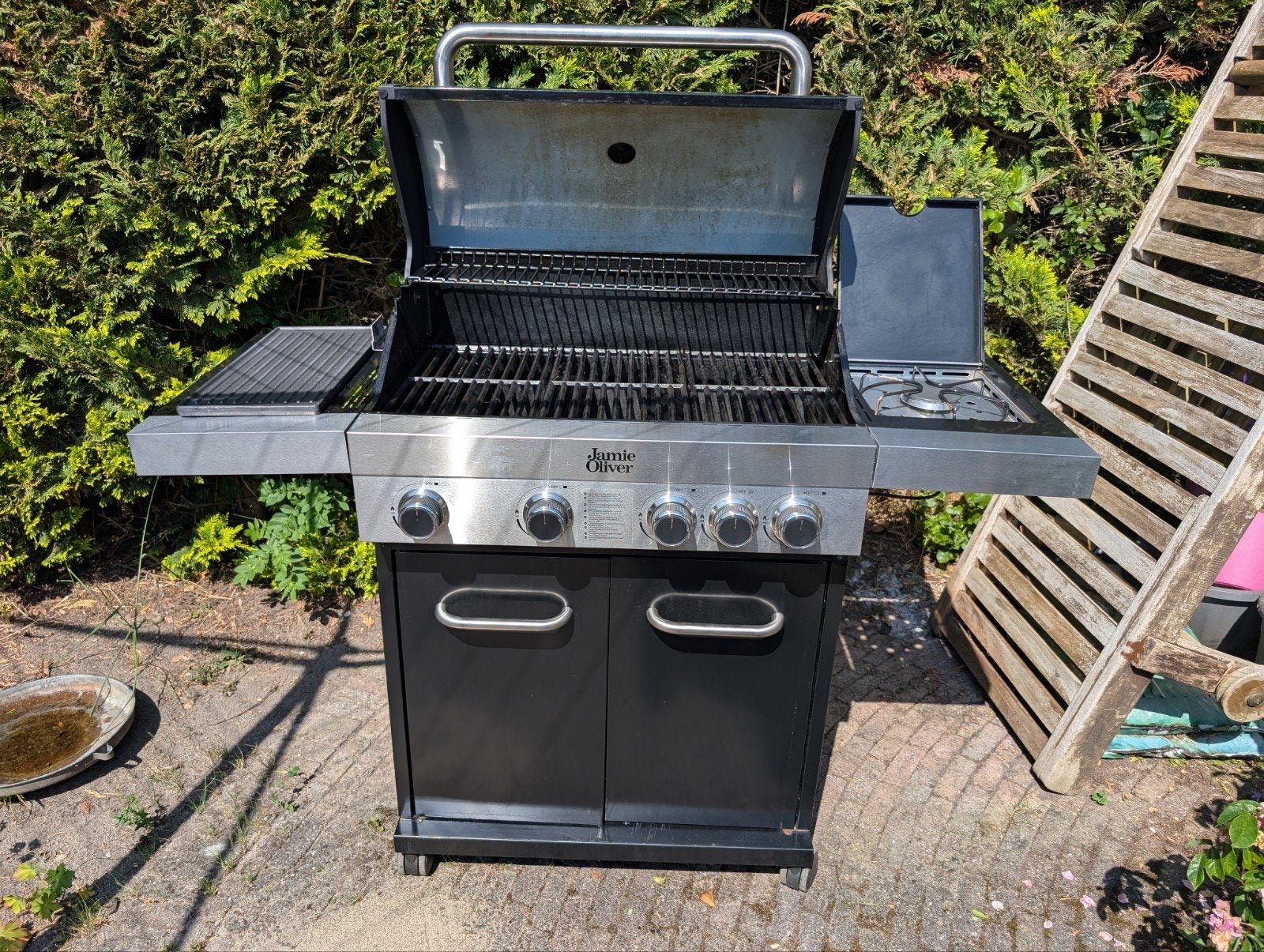 Jamie Oliver Gasbarbecue met Rotisserie en Accessoires, Tuin en Terras, Gasbarbecues, Ophalen, Gebruikt, Jamie Oliver