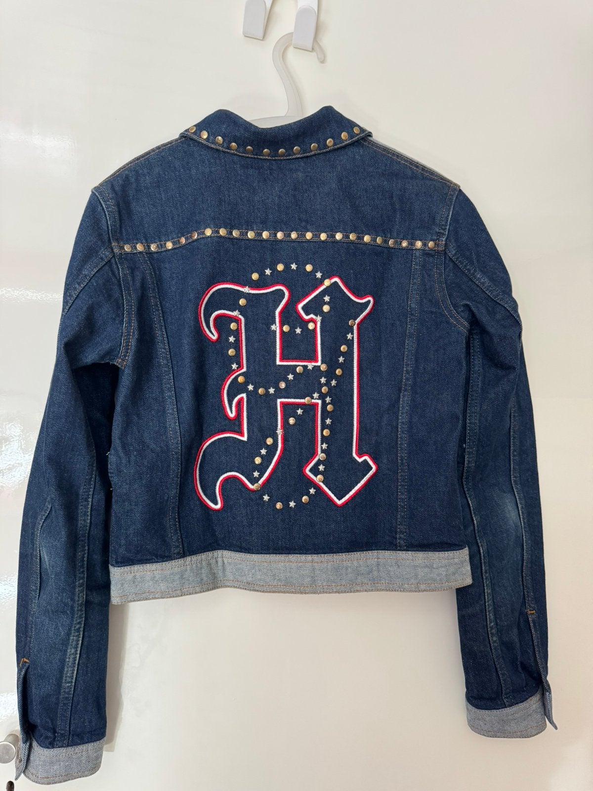 Tommy Hilfiger Gigi Hadid Spijker jack maat 6-S, maat 34-36, Blauw, Ophalen of Verzenden, Lange mouw, Maat 34 (XS) of kleiner