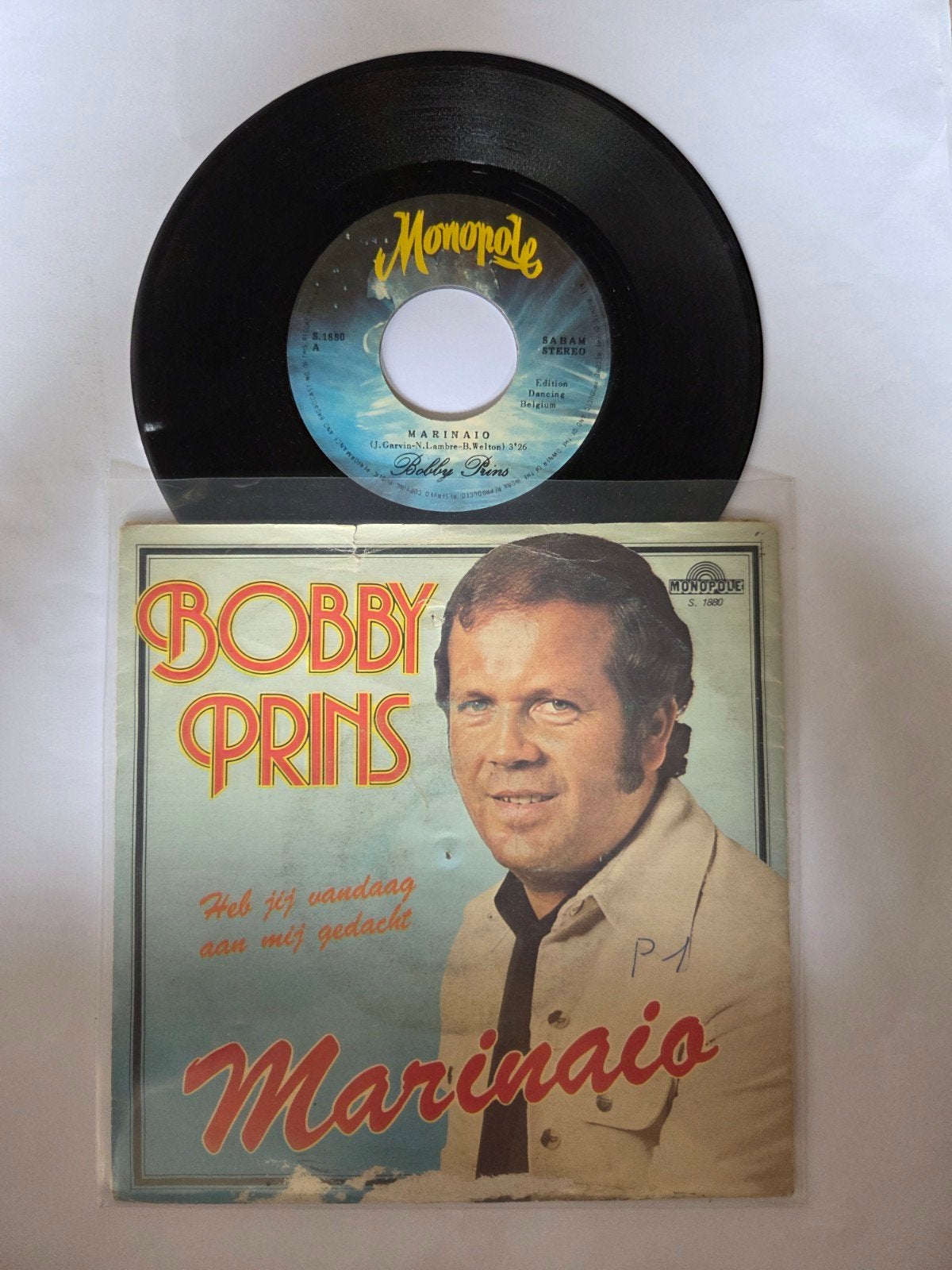 Bobby Prins - Marinaio, Cd's en Dvd's, Vinyl Singles, Ophalen of Verzenden, Gebruikt, Nederlandstalig