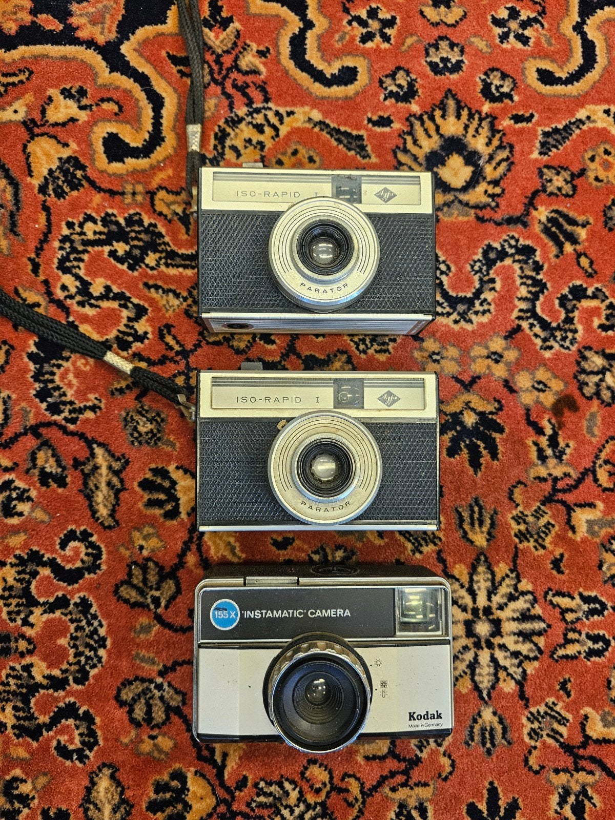 2xAgfa iso-rapid 1 en kodak 155x instamatic camera, Audio, Tv en Foto, Fotocamera's Analoog, Ophalen of Verzenden, Compact, Kodak