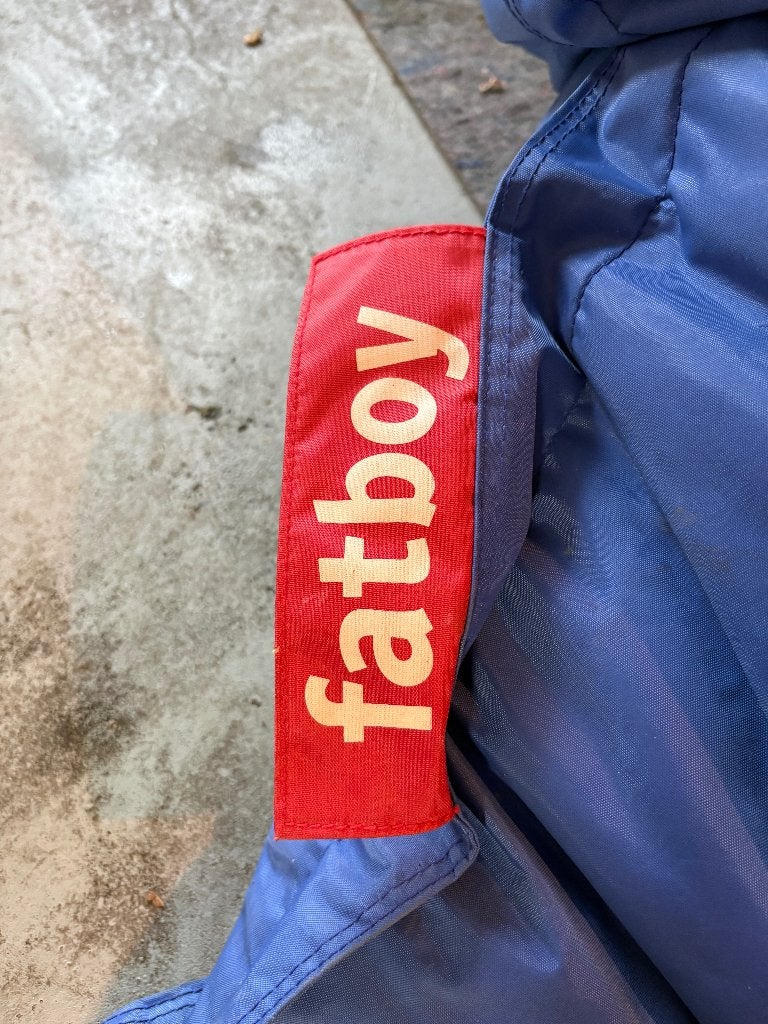 Originele Fatboy The Original zitzak - blauw - vintage, Ophalen, Gebruikt, Blauw, Zitzak