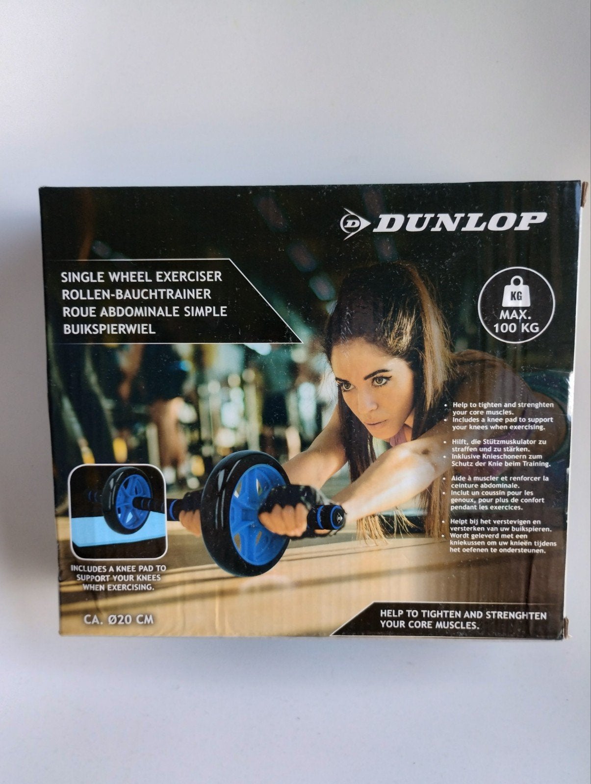 Dunlop Buikspierwiel - Nieuw in doos, Sport en Fitness, Fitnessmaterialen, Buikspierwiel, Buik, Ophalen of Verzenden