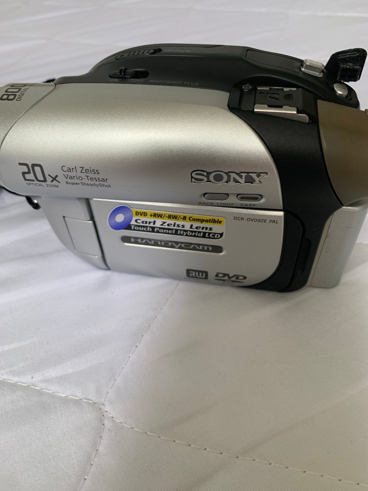 Sony DCR-DVD92E PAL Handycam DVD Camcorder, Ophalen, Gebruikt, Dvd, 20x of meer