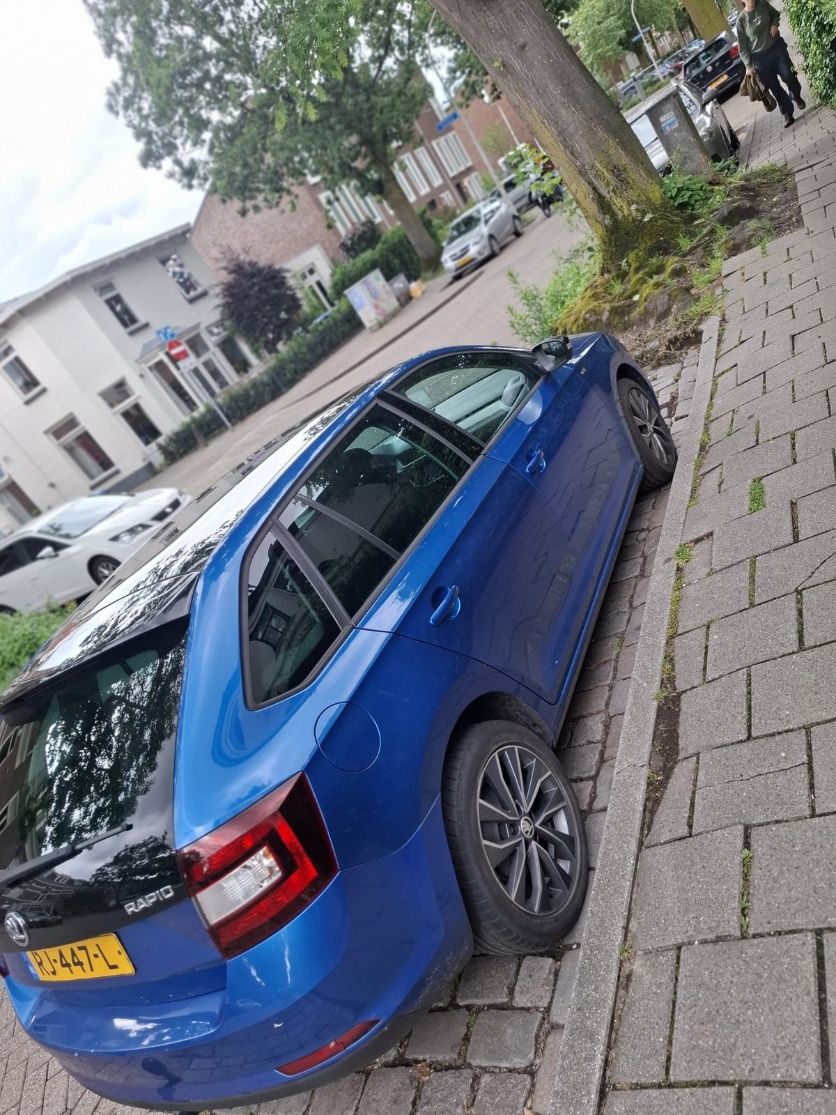 Skoda Rapid 1.0 TSI Greentech 95pk 2018 Blauw, Auto's, Skoda, Particulier, Rapid, Airbags, Airconditioning, Alarm, Boordcomputer